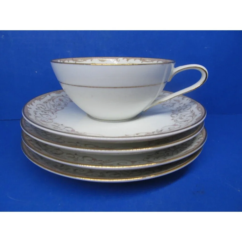 Noritake Rochelle 5805 Set Of 1 Cup And 4 Saucers Vintage 50's Pattern VGC